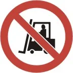 P 559 — PROHIBITION PICTOGRAM - N O FORKLIFTS BEYOND THIS POINT